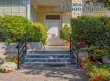 Handrails for Outdoor Steps, Wrought Iron Handrail Fits 1 to 4 Steps, Transitional Handrail with 64898566