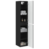Wall-mounted Bathroom Cabinet Black 33 x 34.5 x 160 cm 890643