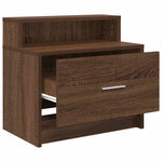 ZNTS Bedside Cabinets with Drawer 2 pcs Brown Oak 51x31x47 cm 858681