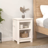 Bedside Cabinets 2 pcs White 40x35x55 cm Solid Wood Pine 820959