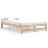 Bed Frame without Mattress Solid Pine Wood 160x200 cm 321995
