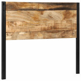 Headboard 120 cm Solid Wood Mango and Iron 4017546