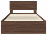 Bed Frame with Headboard Brown Oak 90 x 200 cm Engineered Wood 3408899