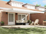 Awning Retractable Manual White 450 x 350 x 165 cm Polyester 3331137