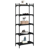 Bookcase 5-Tier Black 60x30x154 cm Engineered Wood 837657