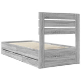 Bed Frame with Drawer Grey Sonoma 90 x 200 cm Engineer Wood 3411533