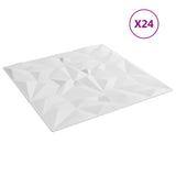 Wall Panels 24 pcs White 50 x 50 cm XPS Foam 42046051