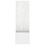 Garden Privacy Screen White 50 x 150 cm Cold-rolled steel 876449