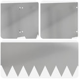 Lawn Edging 20 pcs 103 x 30 cm metal Silver 8008319
