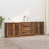 Sideboards 3 pcs Black Oak 210 x 35.5 x 67.5 cm Engineered Wood 3402649