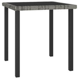 315117 Garden Dining Table Grey 70x70x73 cm Poly Rattan