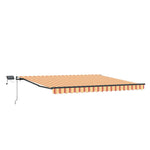 Retractable Awning Manual Yellow and orange 450 x 350 cm Fabric 3331094