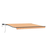 Retractable Awning Manual Yellow and orange 450 x 350 cm Fabric 3331094