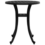 ZNTS Garden Table Black Ø48x53 cm Cast Aluminium 4002824