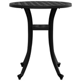 ZNTS Garden Table Black Ø48x53 cm Cast Aluminium 4002824