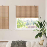 Roller Blind Natural and Brown 150 x 160 cm Bamboo 42006908