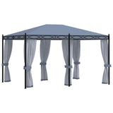 Gazebo with Mesh Screens 3x4 m Anthracite Steel 48057
