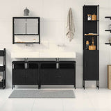 Bathroom Furniture Set 4 pcs Black oak 33 x 33 x 185.5 cm 3334406