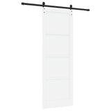 Sliding Door White and Black 83 x 232 cm Solid Pine Wood 3333173