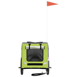 Pet Bike Trailer Green and Grey Oxford Fabric&Iron 93843