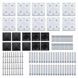 Fence Panel Set WPC 1564x186 cm Black 3070436