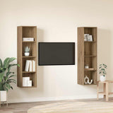 TV Cabinet Set 2 pcs Brown 37 x 37 x 142.5 cm Engineered Wood 3393539