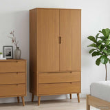 Wardrobe MOLDE Caramel 90 x 55 x 175 cm Solid Pine Wood 42020939