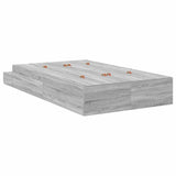 Storage Bed Frame Grey Sonoma 120 cm Engineered Wood 3335690