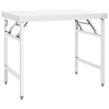 Kitchen Folding Work Table 100x60x80 cm Stainless Steel 326157