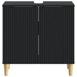 Bathroom Sink Cabinet ARNHEM Black 59.5 x 31.5x 59 cm 896566