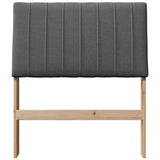 Upholstered Headboard Dark Grey 75 cm Solid Pine Wood 879425