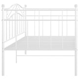 Sofa Bed Frame without Mattress White Metal 90x200 cm 324780
