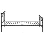 Bed Frame without Mattress Black Metal 90x200 cm 324988
