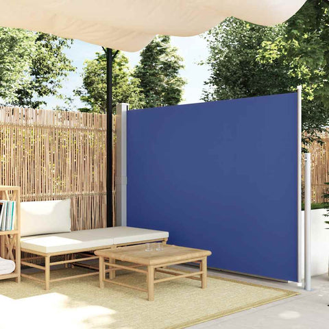 Patio Retractable Side Awning 170x300 cm Blue 48366