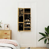 Mirror Jewellery Cabinet with LED Lights Wall Mounted 353255
