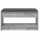 Hall Bench with Cushion Concrete Grey 83 x 38 x 45 cm 891579
