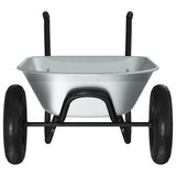 Wheelbarrow Silver and Black 124 x 73 x 65 cm Steel 42007974