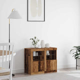 LED Sideboard 2 pcs Old Wood 41 x 37 x 67 cm Engineered Wood 863019