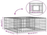 Gabion Raised Bed Silver 42033318