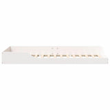 Bed Frame White 80 x 210 cm Solid Pine Wood 873401