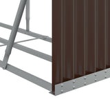 Log Holder Brown 234x45x100 cm Galvanised Steel 364575