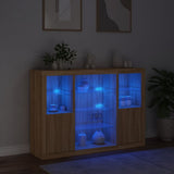 Sideboards with LED Lights 3 pcs Sonoma Oak Engineered Wood 3209130