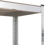 5-Layer Heavy-duty Shelves 2 pcs Silver Steel&Engineered Wood 3154203