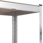 ZNTS 5-Layer Work Table with Shelves Silver Steel&Engineered Wood 152875
