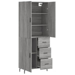 Highboard Grey Sonoma 69.5x34x180 cm Engineered Wood 3195921