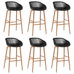 7 Piece Bar Set White and Black 3057448