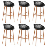 7 Piece Bar Set White and Black 3057448