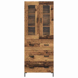 Highboard with Drawer 2 pcs Old Wood Engineered Wood 3415698