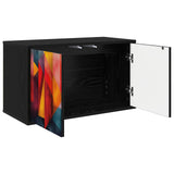 Wall-mounted TV Cabinet HEESCH 69 x 33 x 40 cm Black Oak 8007128