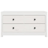 Side Cabinet White 100x40x54 cm Solid Wood Pine 821775